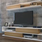 Decorotika Sims Beyaz-Teak Tv Ünitesi