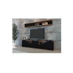 Decorotika Taç Ceviz Siyah Tv Ünitesi