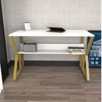 Decorotika Wake Gold Beyaz Çalışma Masası