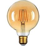 Decory 4,5 Watt G95 Rustik Led Ampul Bal Renk Kırılmaz Gövde Gün Işığı E27 Duylu - 1 - 10 W - Amber