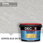 Decos SN10 Sandy Kumlu Metalik 2.5 lt Gümüş Baz Doku Kaplama Boyası