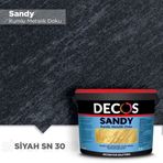 Decos SN30 Sandy Kumlu Metalik 1 lt Siyah Doku Kaplama Boyası