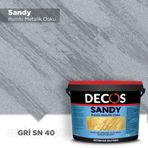 Decos SN40 Sandy Kumlu Metalik 2.5 lt Gri Doku Kaplama Boyası