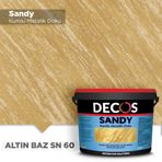 Decos SN60 Sandy Kumlu Metalik 1 lt Altın Baz Doku Kaplama Boyası