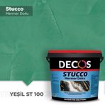Decos ST100 Stucco Mermer Dokulu 20 kg Yeşil Efekt Kaplama