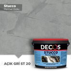 Decos ST20 Stucco Mermer Dokulu 4 kg Açık Gri Efekt Kaplama