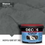 Decos ST30 Stucco Mermer Dokulu 4 kg Koyu Gri Efekt Kaplama