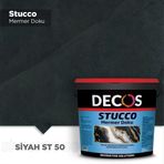 Decos ST50 Stucco Mermer 20 kg Siyah Doku Kaplama Boyası