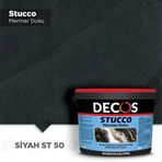 Decos ST50 Stucco Mermer Dokulu 4 kg Siyah Efekt Kaplama