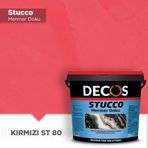 Decos ST80 Stucco Mermer 20 kg Kırmızı Doku Kaplama Boyası