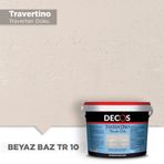 Decos TR10 Travertino Traverten 1.5 kg Beyaz Baz Dokulu Efekt Kaplama