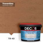 Decos TR40 Travertino Traverten 4 kg Dokulu Efekt Kaplama