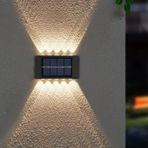 Decosolar 2'li Paket Güneş Enerjili Solar Aplik Duvar Aydınlatma Çift Yönlü 2x5 Led Gün Işığı