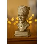 Decostonebiga ATATÜRK KALPAKLI BÜST Bronz 21 x 11