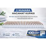 Decostyle 2 Numara Hacamat Kupası 100 Adet Vakumlu Kupa Bardak Dayanıklı Plastik Manuel Hacamat Kabı