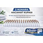 Decostyle 2 Numara Hacamat Kupası 50 Adet Vakumlu Kupa Bardak Dayanıklı Plastik Manuel Hacamat Kabı