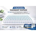 Decostyle 7 Numara Hacamat Kupası 100 Adet Vakumlu Kupa Bardak Dayanıklı Plastik Manuel Hacamat Kabı Seti