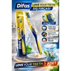 Decostyle Difaş Love Your Teeth Diş Fırçası 1 Adet Orta Sert Ergonomik Tutma Saplı Manuel Diş Fırçası