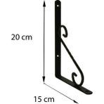 Decostyle Ferforje Raf Altı No:2 Siyah - 001-Renkli - 1 Adet