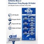 Decostyle Jilet Blue 2 Maximum Tıraş Bıçağı 10 Adet Çift Bıçaklı Kullan At Erkek Tıraş Jileti