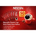 Decostyle Kahve Classic 2 gr 50 Adet Stick Paket Hazır Kahve %100 Çözünebilir Zengin Yoğun Aroma
