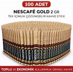 Decostyle Kahve Gold 2 gr 100 Adet Tek Içimlik Stick Çözünebilir Granül Kahve Ekonomik Toplu Paket