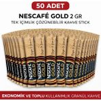 Decostyle Kahve Gold 2 gr 50 Adet Tek Içimlik Stick Çözünebilir Granül Kahve Toplu Paket