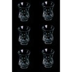 Decostyle Lale Kesme Kristal Dekorlu Çay Bardağı 6'lı - Özel Yapım İnce Belli Set