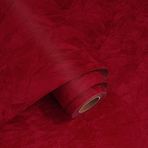 Decotalk Duvar kağıdı kadife kumaş koyu kırmızı 40 x 300 cm kırmızı tarih duvar kağıdı kendinden yapışkanlı keçe folyo kumaş görünümlü soyun ve yapıştırın modern iletişim kağıdı kırmızı duvar kağıdı