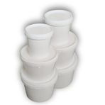 Decotone 1,1 lt + 3 lt + 5 lt Plastik Kapaklı Kova Seti Beyaz 6lı set