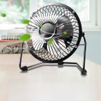 Decotown Soğutucu Serinletici Pervaneli Masaüstü Küçük Ayaklı Vantilatör Klima, USB Metal Fan, Siyah