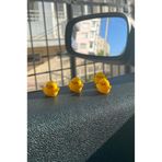 DecoVera 4 Adet Mini Civciv Araç Içi Süsü, Masa Dekoru, Tatlı Dekor, Klima Süsü, Minik Dekor, Dikiz Ayna