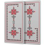 Decovetro Cam Kahve Sofra Sunum Tablası 2'li Set Kanaviçe Desenli 30 x 15 cm - Renk - Çok Renkli