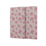 Decovetro Cam Kahve Sofra Sunum Tablası 2'li Set Love Serisi Gül Desenli 30 x 15 cm