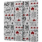 Decovetro Cam Kahve Sofra Sunum Tablası 2'li Set Love Serisi Yazı Desenli 30 x 15 cm - Renk - Çok Renkli