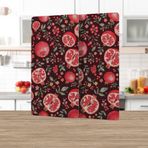 Decovetro Cam Kahve Sofra Sunum Tablası 2'li Set Nar Desenli 30 x 15 cm