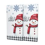 Decovetro Cam Kahve Sofra Sunum Tablası 2'li Set Winter Yılbaşı Desenli 30 x 15 cm