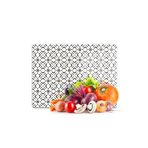 Decovetro Cam Kesme Tahtası Amore Kahverengi Geometrik Desenli 30x40 cm