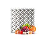 Decovetro Cam Kesme Tahtası Kare Kahverengi Geometrik Desenli 30x30 cm