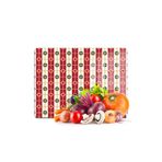 Decovetro Cam Kesme Tahtası Kırmızı Beyaz Geometrik Desenli 20x30 cm
