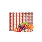 Decovetro Cam Kesme Tahtası Kırmızı Beyaz Geometrik Desenli 30x40 cm