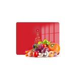 Decovetro Cam Kesme Tahtası Kırmızı Yılbaşı Ağacı Desenli 30x40 cm