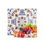 Decovetro Cam Kesme Tahtası Renkli Çini Desenli 20 X 30 Cm