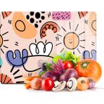 Decovetro Cam Kesme Tahtası Renkli Geometrik Çizgi Desenli 20x30 Cm