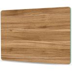 Decovetro Cam Kesme Tahtası ve Sunum Tablası Açık Renk Ahşap Meşe Desenli - 20 x 30 cm