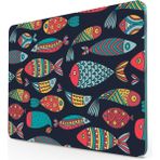 Decovetro Cam Kesme Tahtası ve Sunum Tablası Balık Desenli - 30 x 40 cm