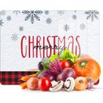 Decovetro Cam Kesme Tahtası ve Sunumluk Christmas Winter Yılbaşı Desenli 20 x 30 cm - Çok Renkli