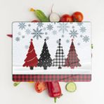 Decovetro Cam Kesme Tahtası ve Sunumluk Christmas Winter Yılbaşı Desenli 30 x 40 cm - Çok Renkli