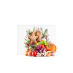 Decovetro Cam Kesme Tahtası ve Sunumluk Gingerbread Yılbaşı Kurabiye Desenli 20 x 30 cm