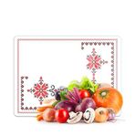 Decovetro Cam Kesme Tahtası ve Sunumluk Kanaviçe Desenli 30 x 40 cm